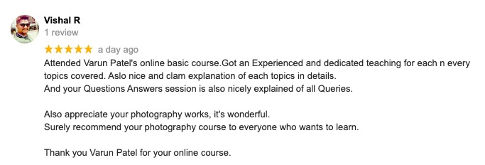 Varun Patel Photography Review